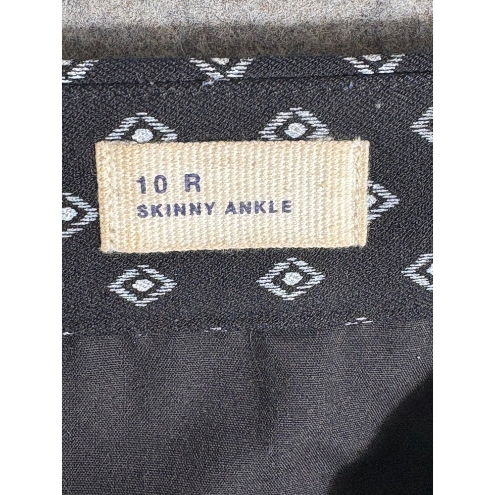 GAP Skinny Ankle Pants Black White Diamond Print Women's Size 10 Regular - Picture 5 of 10